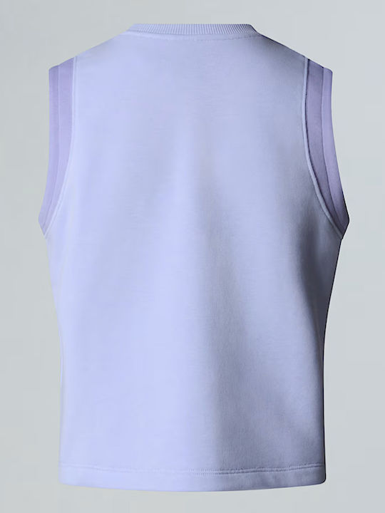 Women's Athletic Crop Top Sleeveless Purple Mint