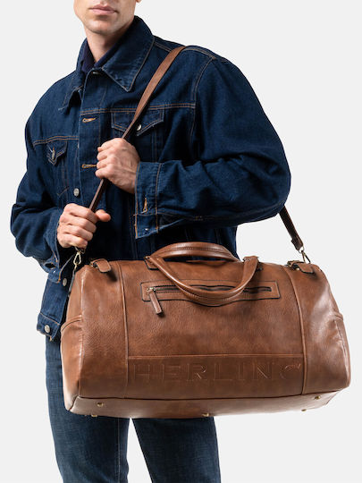 Herling Research Sack Voyage Brown made of Artificial Leather