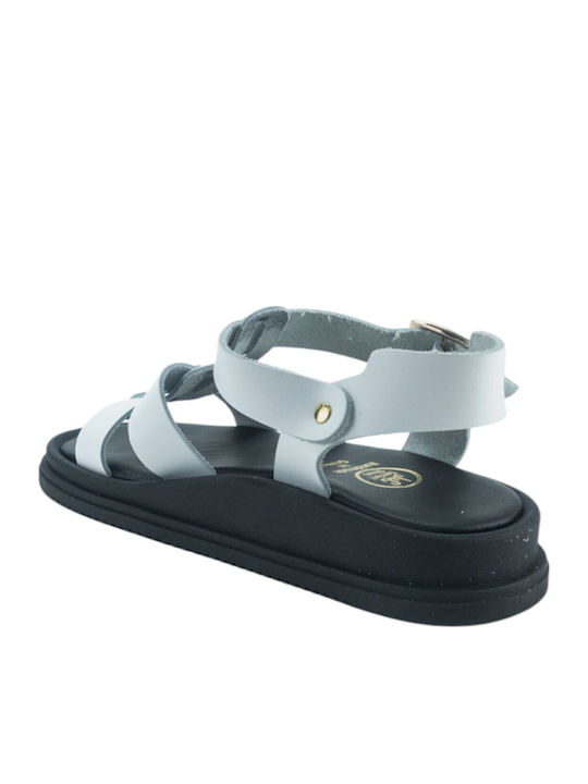Women's Flat Sandals in White Color