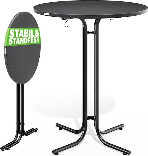 Τραπέζι Μπαρ Catering Πτυσσόμενο 80x80x110 Gray Τραπέζι Μπαρ Catering Πτυσσόμενο 80x80x110 Gray