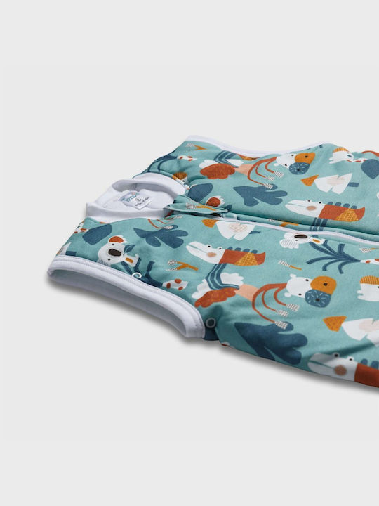 Tender Spring Sleeping Bag with Feet Classic 1 Tog Turquoise with Detachable Sleeves