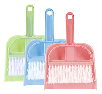 Set of Small Broom and Dustpan for Countertop, Various Colors