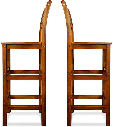 Scaune De Exterior Din Lemn Maro 2 Bucăți 40.5x36x110cm Scaune De Exterior Din Lemn Maro 2 Bucăți 40.5x36x110cm