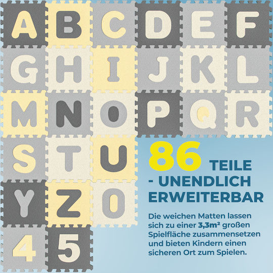 Deuba Puzzle de podea educativ pentru copii cu numere 36buc