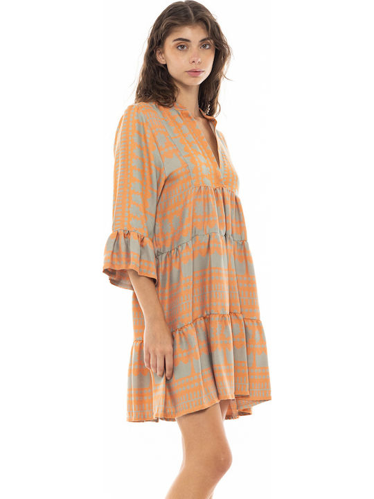 Pink Label Женско Кафтан Плажно облекло Orange