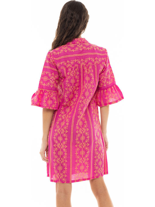 Pink Label Women's Mini Caftan Beachwear Pink