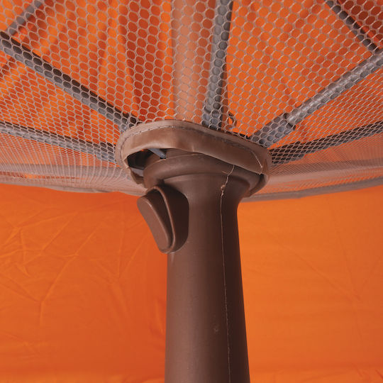Escape Folding Beach Umbrella Aluminum Diameter 2m with UV Protection and Air Vent Orange