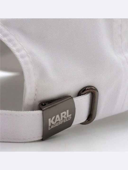 Karl Lagerfeld Καπελο Baseball Logo Λευκο