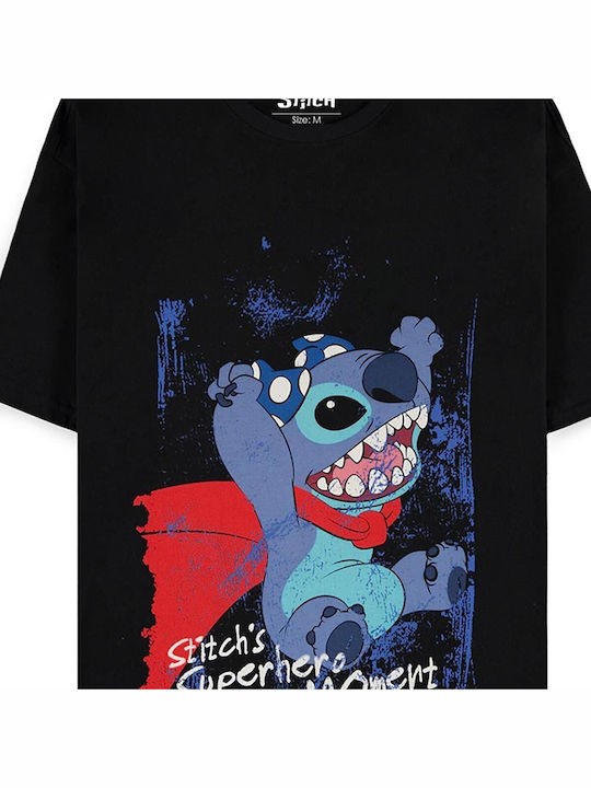 Difuzed Lilo & Stitch T-shirt Superhero Black Unisex Ts727866dny