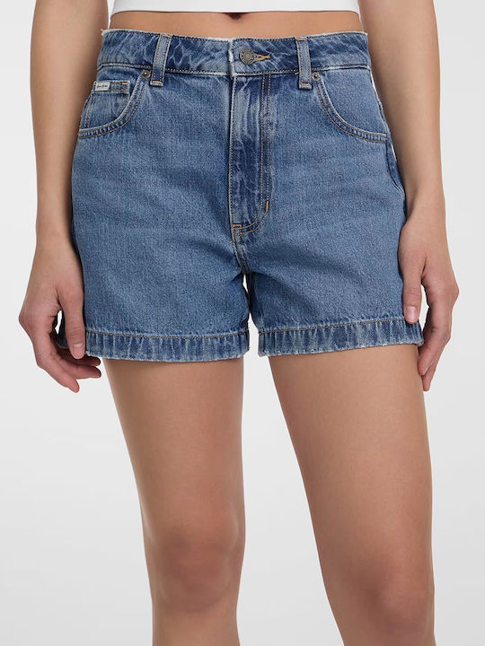 Femei Talie înaltă Pantaloni scurți Denim Blue