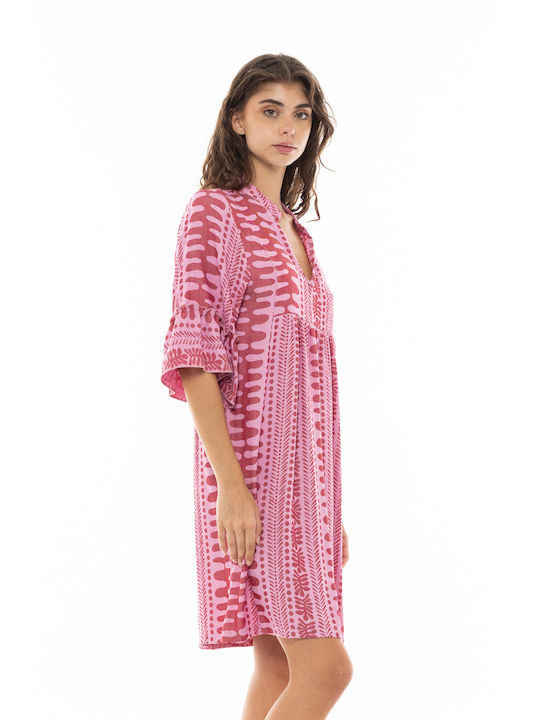DOT Caftan De Plajă Roz Pudrat