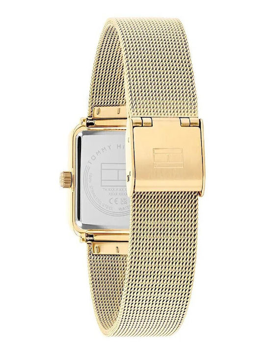 Tommy Hilfiger Tea Women's Watch Chronograph with Gold Metal Bracelet