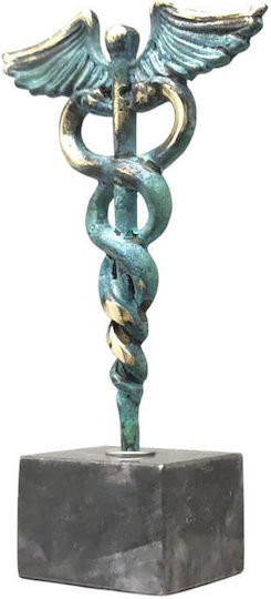 Statuetă din bronz cu Toiagul lui Asclepius