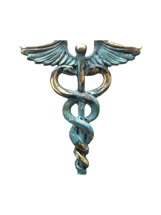 Bronze Statue of Rod of Asclepius