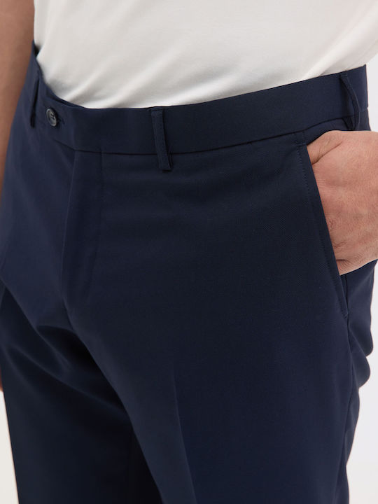 Pantaloni Elastic cu Croială Slim Blue