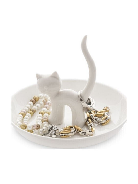 Balvi Cat Jewellery Stand White 15x15x13cm