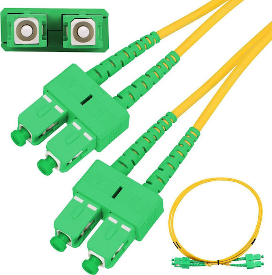 Extralink Optical Fiber Cable SC/APC-SC/APC 5m Yellow