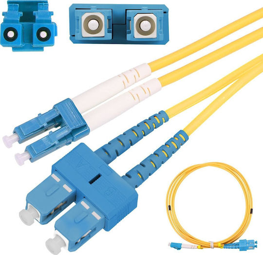 Extralink Cablu De Rețea Fibră Optică SC/UPC-LC/UPC 1m Galben