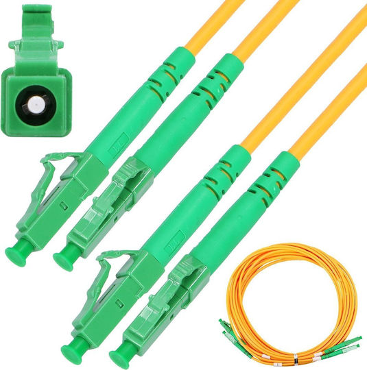Extralink Καλώδιο Οπτικής Ίνας LC/APC-LC/APC 1m Κίτρινο