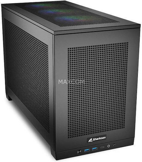 Sharkoon REBEL C20 Gaming Mini-Turm Computergehäuse mit RGB-Beleuchtung Schwarz