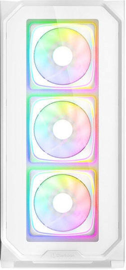 Sharkoon AK5G RGB Gaming Midi Tower Computer Case with Side Window White