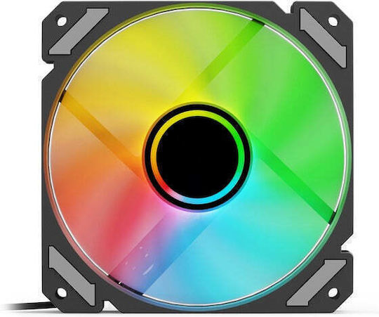 Sharkoon Ventilator Pentru Carcasă Mirror PWM Lamă Inversată 120mm (1500rpm) cu Iluminare RGB și Conexiune 4-Pin