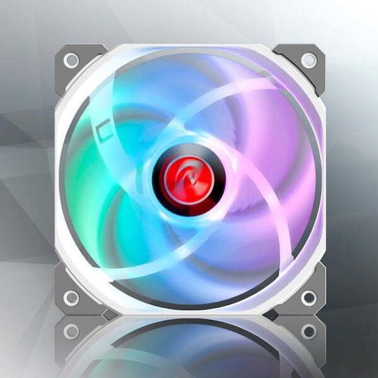 Raijintek Ageras 12 Case Fan 120mm (2200rpm / 67.38cfm) με RGB Φωτισμό και Σύνδεση 4-Pin PWM 2τμχ Λευκό
