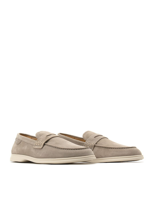 Suede Ανδρικά Loafers σε Μπεζ Χρώμα