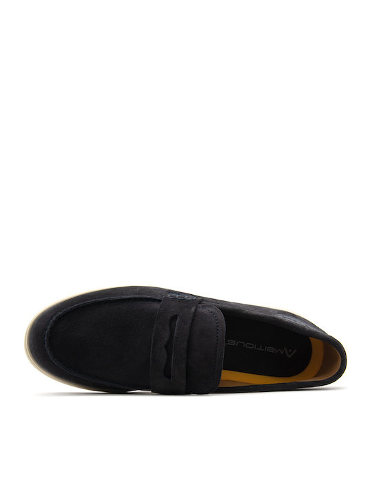 Suede Ανδρικά Loafers σε Μπλε Χρώμα