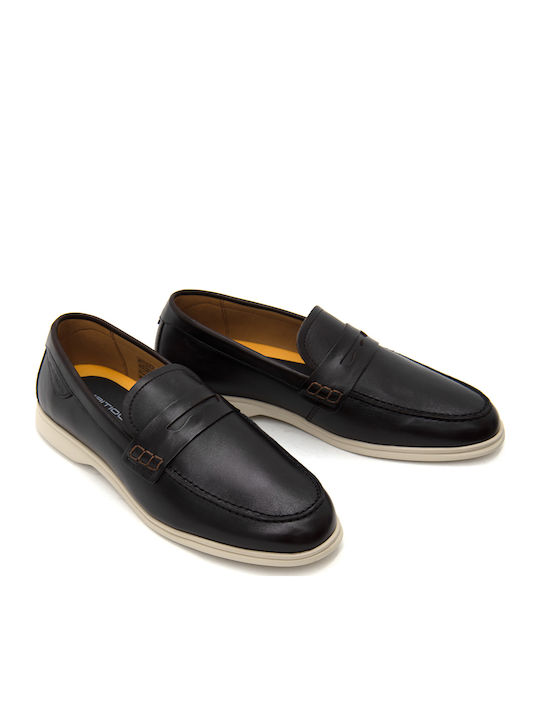 Δερμάτινα Ανδρικά Loafers σε Καφέ Χρώμα