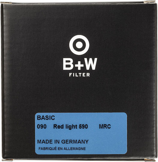B+W Light 590 Basic Filter Farbig Durchmesser 62mm mit Beschichtung MRC für Kameraobjektive Rot