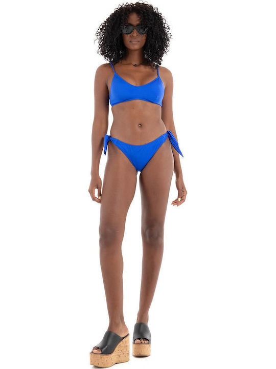 Bikini Set Top & Slip Bottom with Adjustable Straps Royal Blue