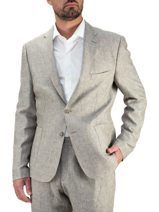 Men's Summer Suit Regular Fit Stone