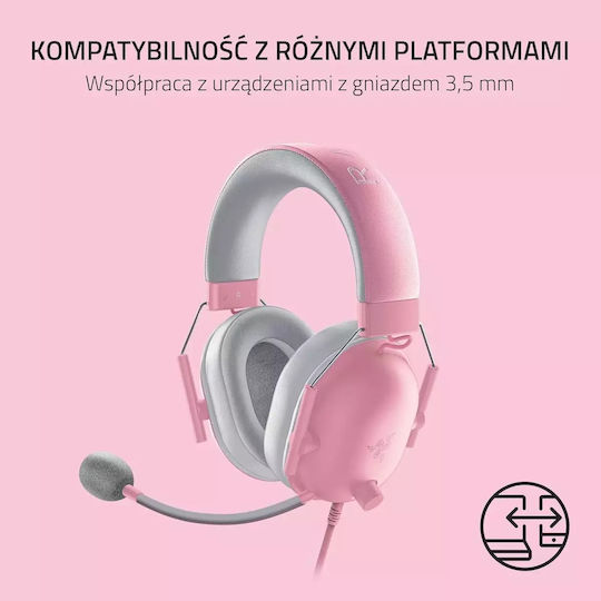 Razer BlackShark V2 X For Playstation Over Ear Gaming Headset with 3.5mm Connectivity Quartz for PS5 / PS4 / Nintendo Switch / PC / XBOX / Nintendo Switch 2