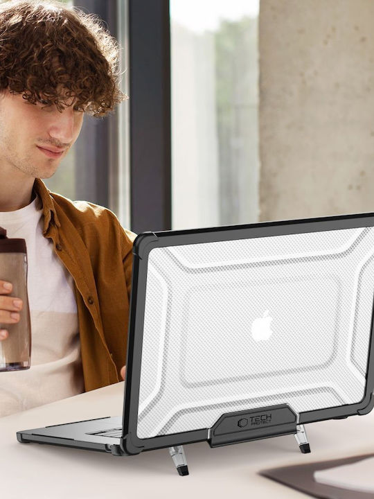 Tech-protect Smartshell Pro Macbook Air 15 M2 M3 M4 2023-2025 Black Clear