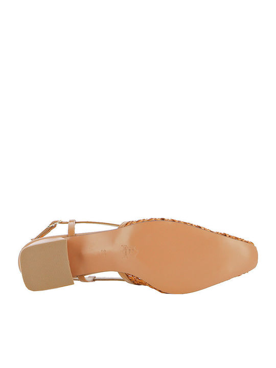 Leather Tabac Brown Low Heels