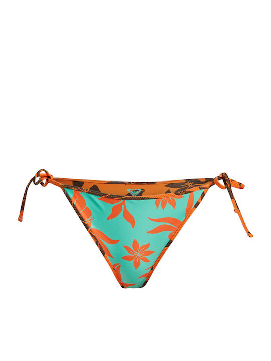Hula Hibiscus Bikini Slip Cu Dantelă Multicolor