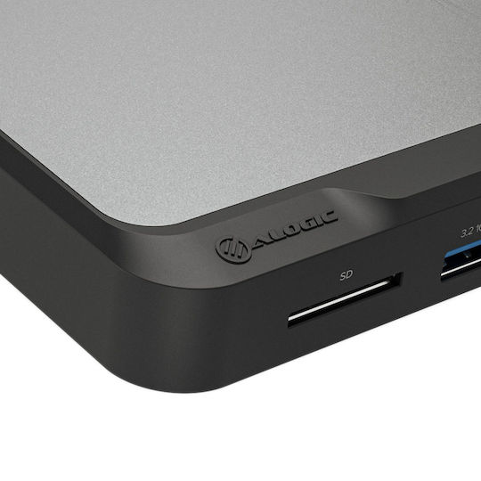 Alogic USB-C Docking Station με HDMI 4K PD Ethernet και σύνδεση 2 Οθονών Μαύρο (DUCH2)