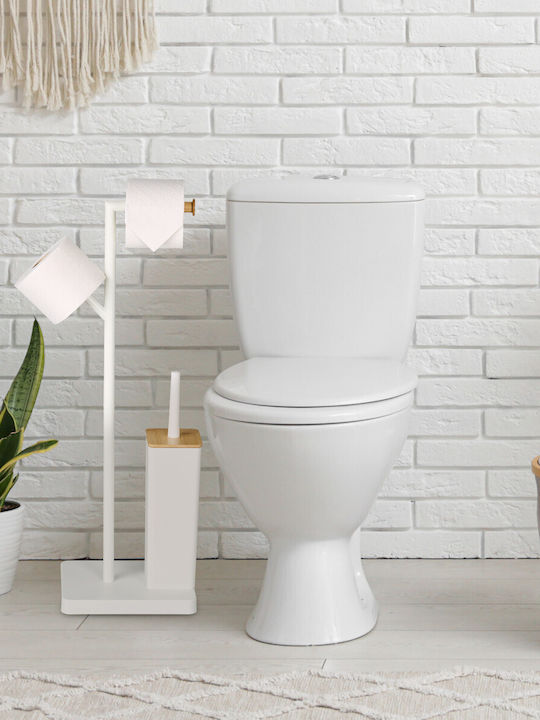 Relaxdays Metallic Toilet Brush Black
