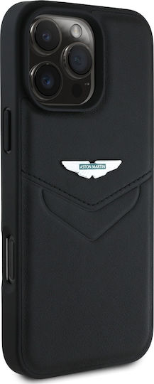 Aston Martin Racing Back Cover Δερμάτινο Μαύρο (iPhone 16 Pro)