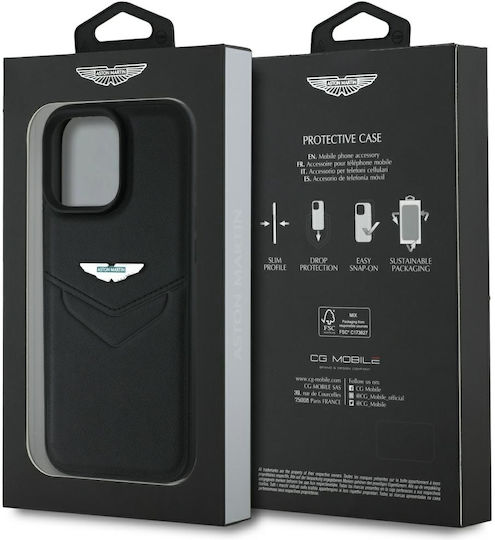 Aston Martin Racing Back Cover Δερμάτινο Μαύρο (iPhone 16 Pro)