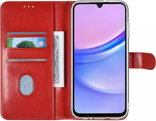 Tuniq Wallet Synthetic Leather Red (Galaxy A15)