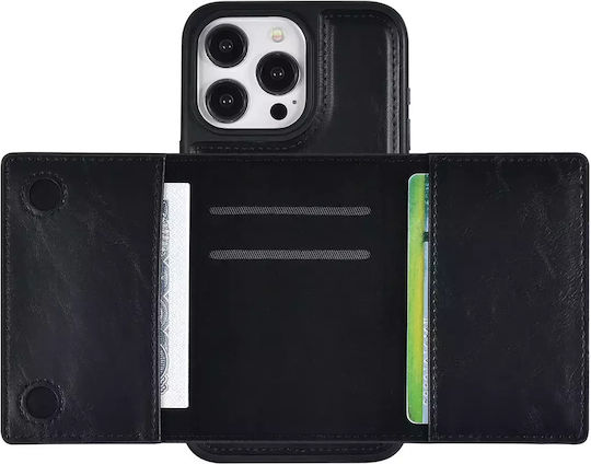 Tuniq Back Cover Plastic / Synthetic Leather Black (iPhone 15 Pro Max)