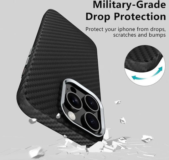 Tech-Protect Carbon Задна корица Пластмаса Сив (iPhone 16 Pro)