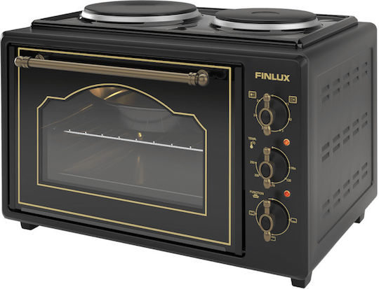 Finlux Electric Countertop Oven 35lt Without Burners Black