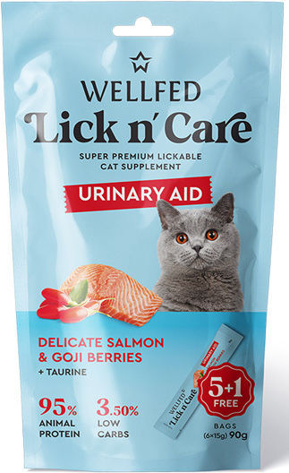 Wellfed Gustare Cremă pentru Pisici Lick N’ Care Ajutor Urinar 90g