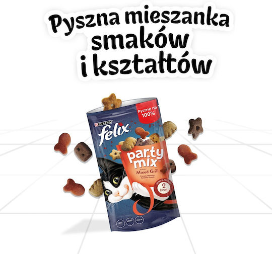 Felix Katzenleckerlis mit Huhn / Lachs für Erwachsene Katzen 60gr