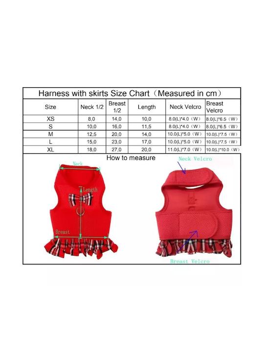Pet Interest Dog Harness Vest Harness Red Small 32-40cm 5461-S