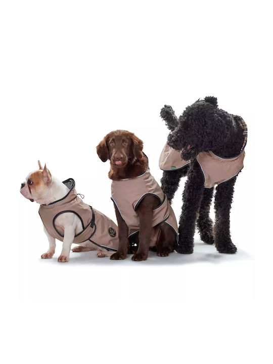 Hunter Hundemantel Wasserdicht Beige mit Rückenlänge 25 cm.