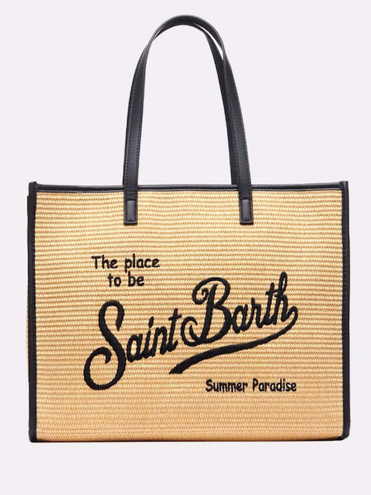 MC2 Vivian Wicker Beach Bag Beige